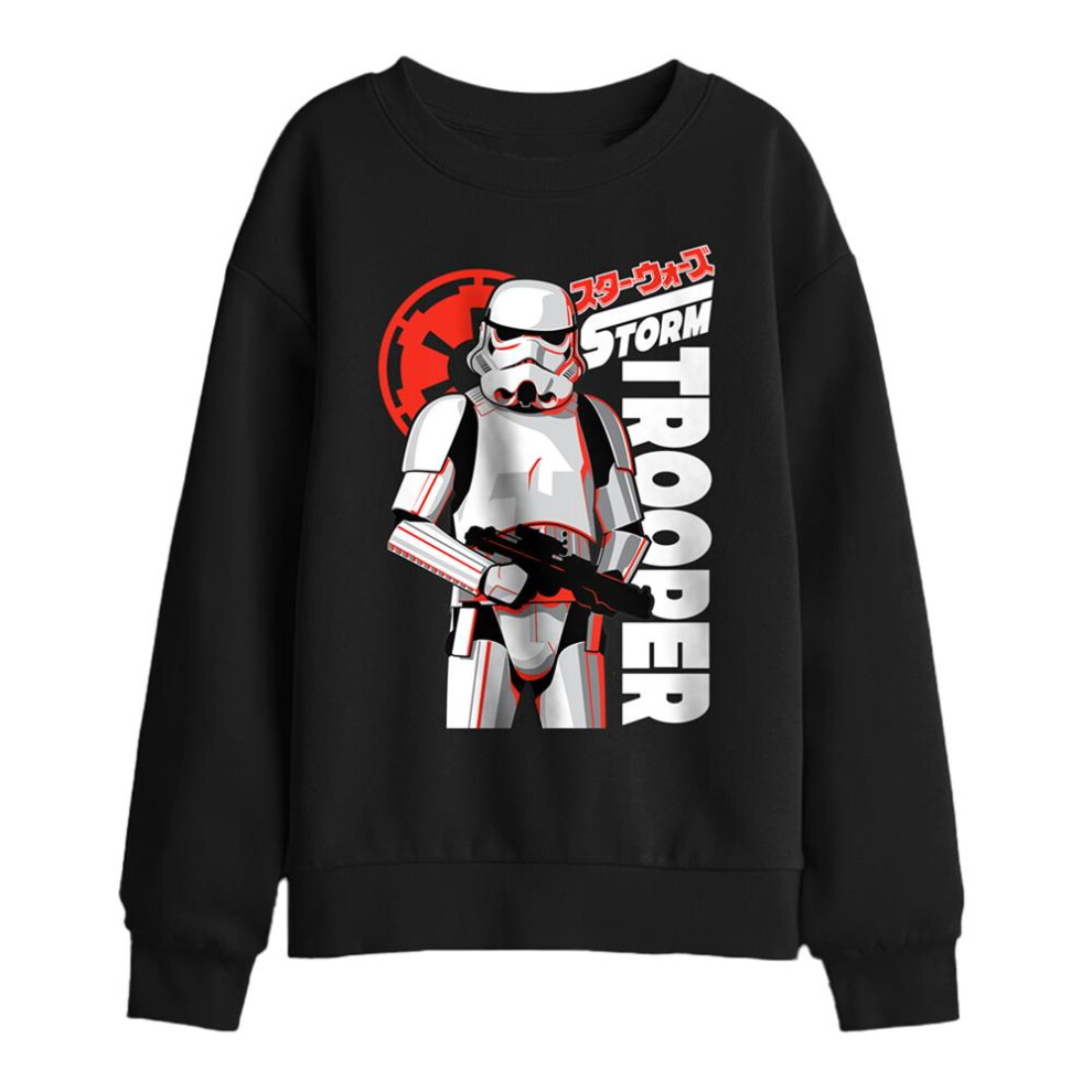 Star Wars (9-11 Years, Black) Childrens/Kids Stormtrooper Manga Sweatshirt