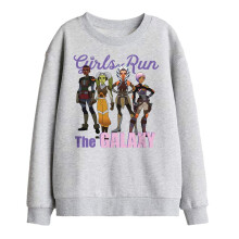 (9-11 Years, Athletic Heather) Star Wars: Ahsoka Childrens/Kids Galaxy Girls Ketsu Sabine Hera Sweatshirt