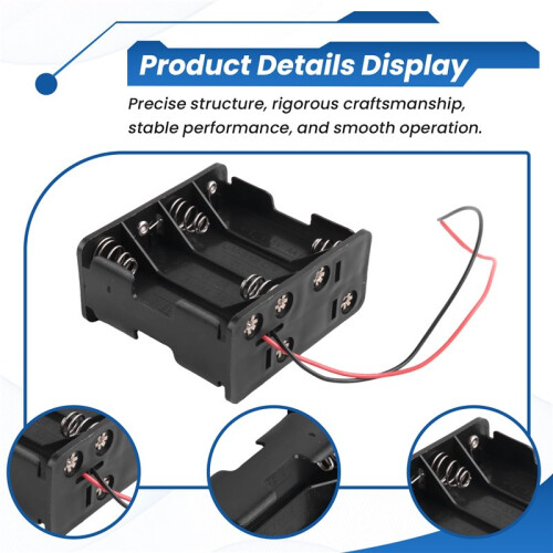 8pcs Aa Cells Battery (12v) Clip Holder Box Case Black 2