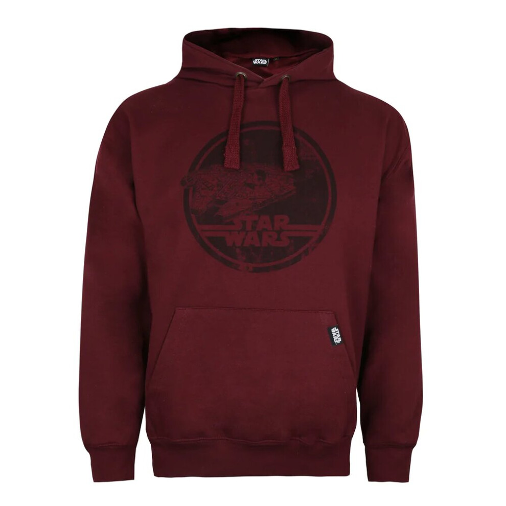 Star Wars (Xxl, Burgundy) Mens Millennium Falcon Hoodie Red,Multicoloured