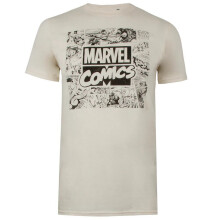 (XL, Natural) Marvel Mens Retro T-Shirt