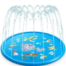(100cm) Kinder Wasser Spray Pad Outdoor Lustige Spielzeug Kinder Aufblasbare Runde Wasser Splash Spielen Pools Spielen Sprinkler Matte Hof