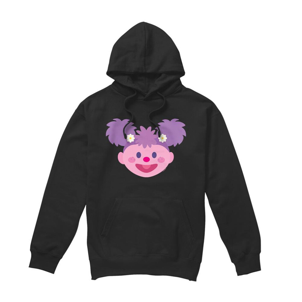 Sesame Street (M, ) Unisex Adult Abby Cadabby Kawaii Face Hoodie Black