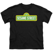 (3-4 Years, Black) Sesame Street Childrens/Kids Logo T-Shirt