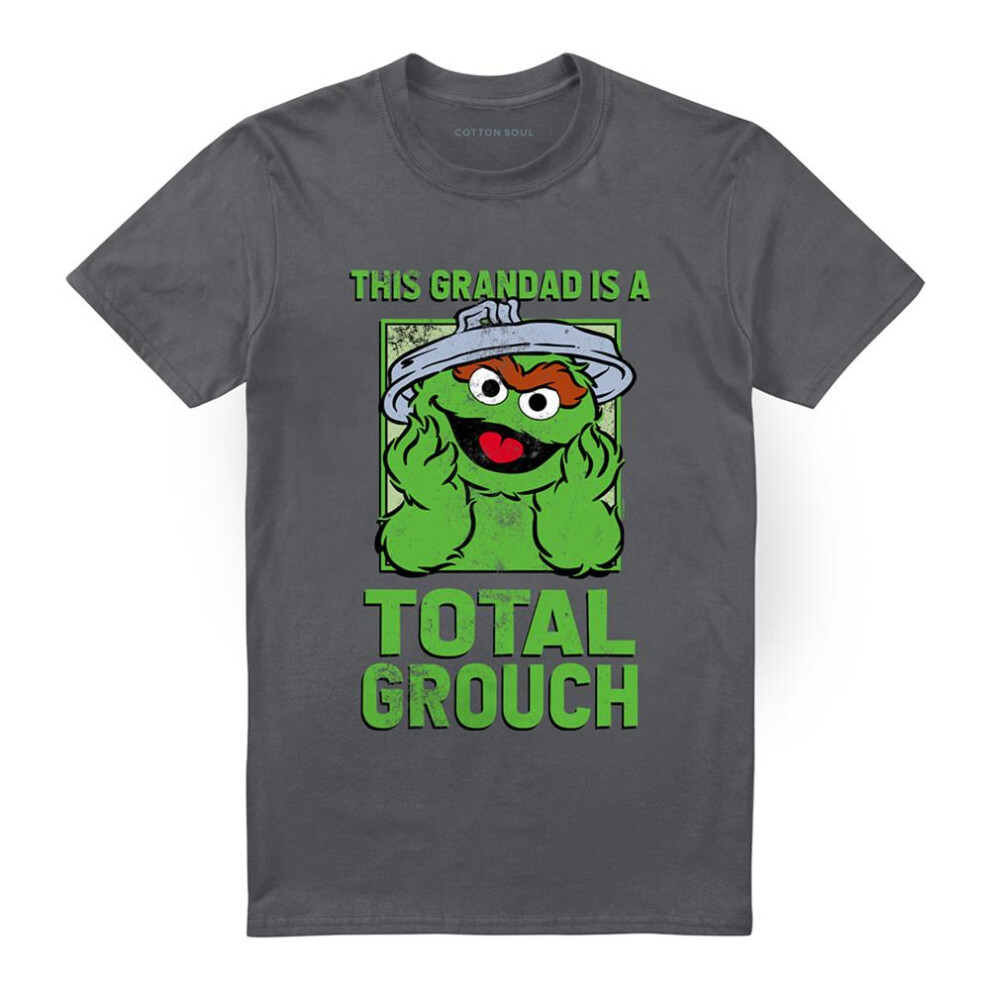 Sesame Street (3Xl, Charcoal) Unisex Adult Grandad Oscar The Grouch Fathers Day T-Shirt Multicoloured