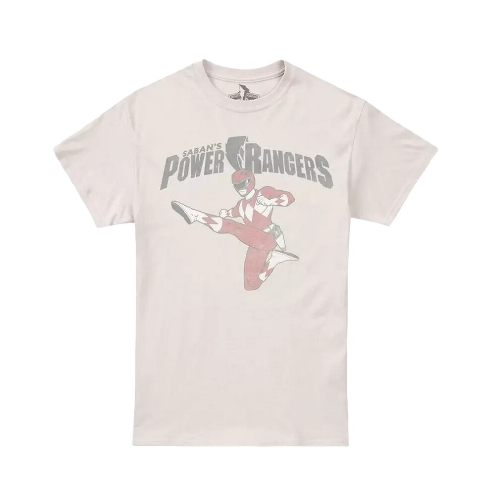 Power Rangers (Xxl, Natural) Mens Red Power Ranger T-Shirt Red,Multicoloured