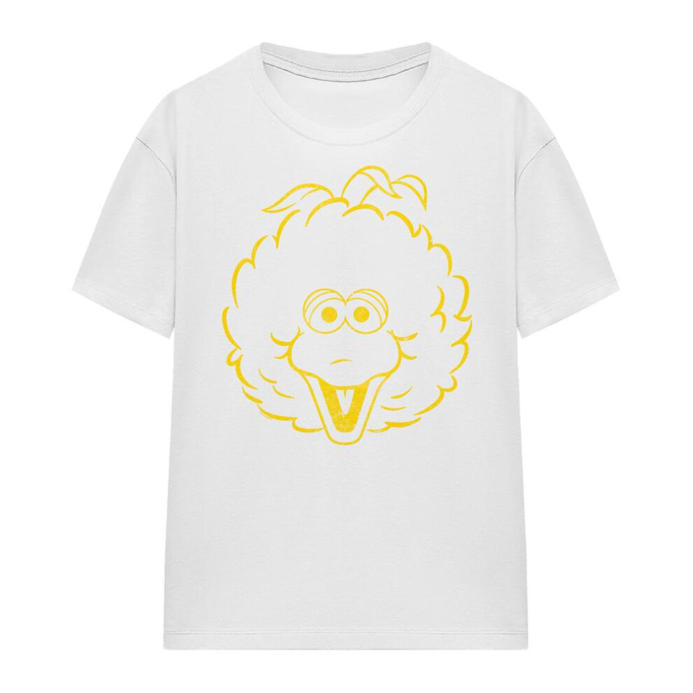 Sesame Street (S, White) Womens/Ladies Big Bird Mono T-Shirt