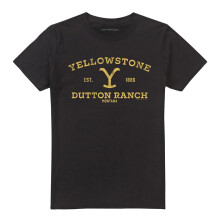 (4XL, Black) Yellowstone Unisex Adult Dutton Ranch Simple T-Shirt