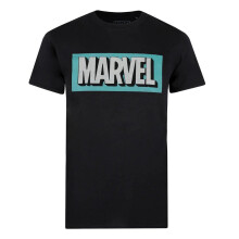 (S, Black) Marvel Mens Retro Logo T-Shirt