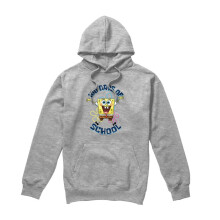(M, Athletic Heather) SpongeBob SquarePants Unisex Adult 100 Days Of School Heather Hoodie