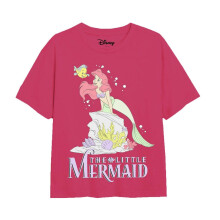 (12-13 Years, Fuchsia) Little Mermaid Girls Rock T-Shirt