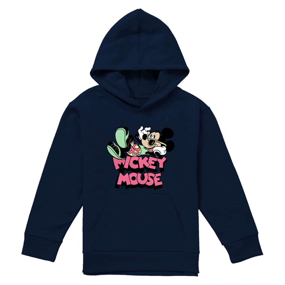 Disney (12-13 Years, Navy) Childrens/Kids Holiday Mickey Mouse Pullover Hoodie