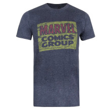 (M, Navy Heather) Marvel Mens Comics Group T-Shirt