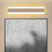 Bathroom Mirror Light 14W 3000K Warm White, 40 Mirror Light Bathroom Wall Light Waterproof IP44, LED Bath Mirror Light 1000LM Acrylic Shade, Stainless