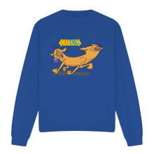(M, Royal Blue) CatDog Unisex Adult Happy Paws Sweatshirt