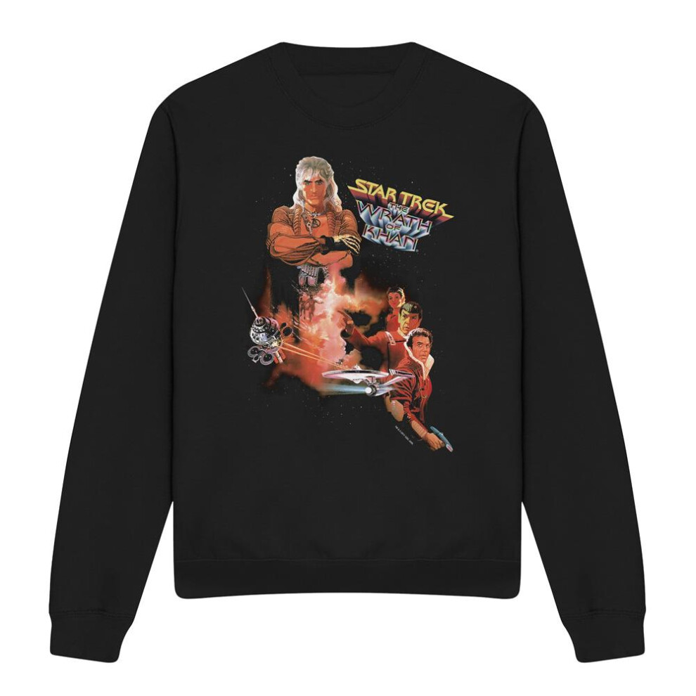 Star Trek (Xl, ) Unisex Adult Wrath Of Khan Sweatshirt Black