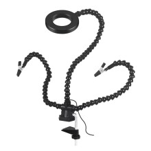 Desk Clamp PCB Holder Soldering Helping Hand Third Welding Station Flexible Arms LED Lamp Lighting Welding Tools