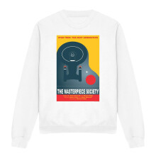 (L, White) Star Trek Unisex Adult The Next Generation Season 5 Episode 13 Sweatshirt