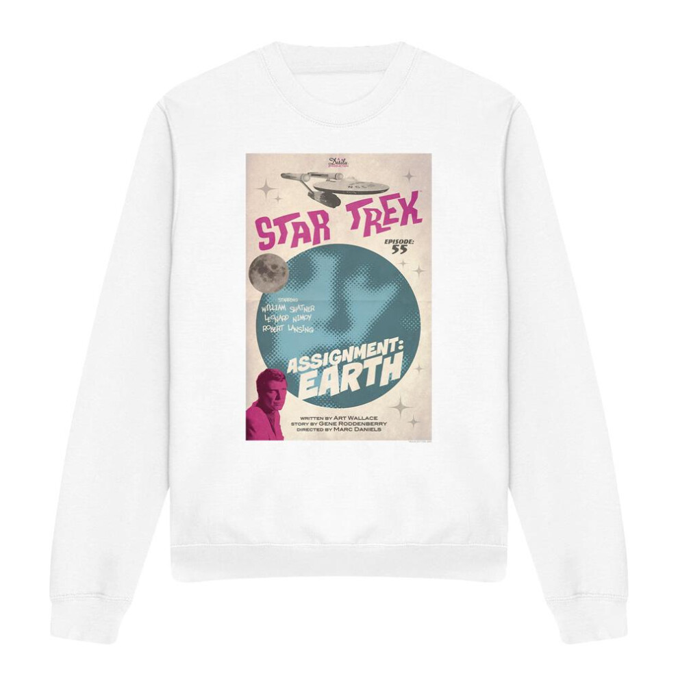 Star Trek (S, ) Unisex Adult The Original Series Episode 55 Sweatshirt White