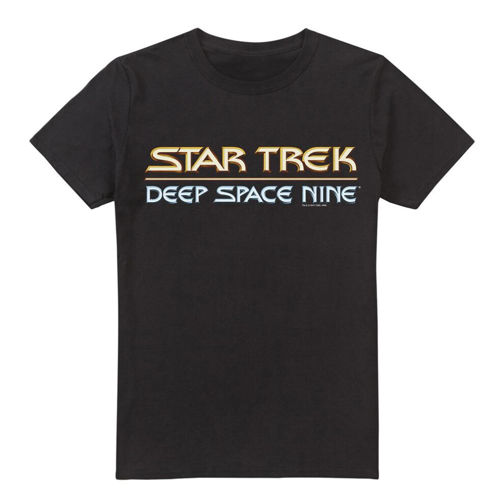Star Trek (Xxl, ) Mens Deep Space Nine Logo T-Shirt Black