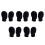Polystyrene Black Foam Men Model Mannequin  Dummy Stand Shop Display Hat, 10 x BLACK 1