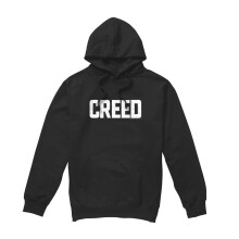 (S, Black) Creed Unisex Adult Cracked Logo Hoodie