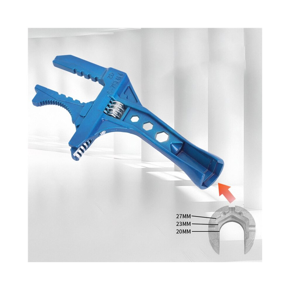 Adjustable Wrench 6-75Mm - Multifunctional Aluminum Alloy Spanner For Diverse Plumbing Tasks 4713943058736