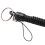 4X Lobster Clasp Black Spring Stretchy Coil Cord Strap Keychain Key Chain Rope 7