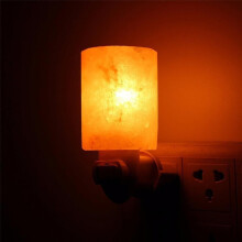Nachtlicht aus Himalaya-Salzstein zur Dekoration, handgeschnitzte rosa Lampe