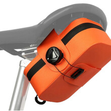 Bolsa traseira para bicicleta de montanha e estrada, impermeável, para ferramentas, com fecho giratório para selim
