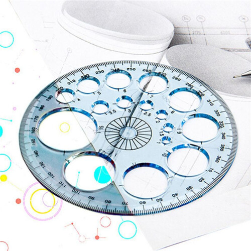 2X Multifunctional Geometric Ruler, Multifunctional Drawing Universal Ruler, Geometric Drawing Template Measuring Tool 1