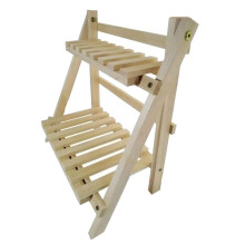 Rack Portaoggetti In Legno, Rack Portaoggetti da Scrivania A 2 Strati, Espositore da Scrivania A Forma di Scala, Rack Portaoggetti da Ufficio Desktop