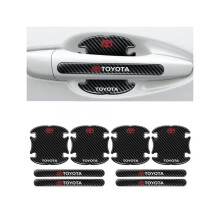 (BENZ) (TOYOTA) Hot 8Pcs BLACK Car Door Handle Bowl Anti-Scratch Cover Guard Protector Sticker,Carbon Fiber Guard Protector Stickers