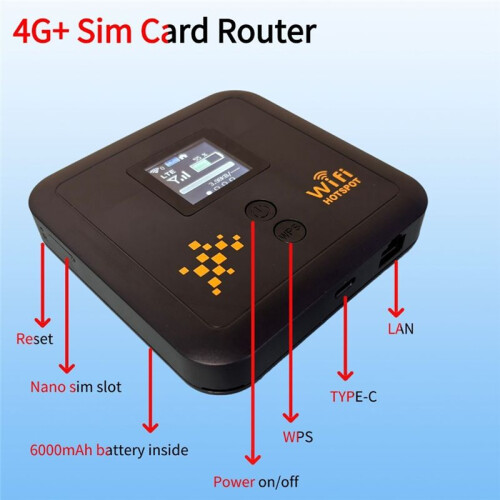 Enterprise Portable 4G LTE-A 4G+CAT12 600M E-Sim Router CA Modem Wireless 5G Frequency Support 2