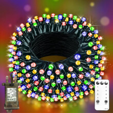 Longgoearn 60M 500 LED Outdoor Fairy Lights, Christmas Tree Lights Plug in 8 Modes Remote Control Mains Powered Waterproof String Lights for Garden,
