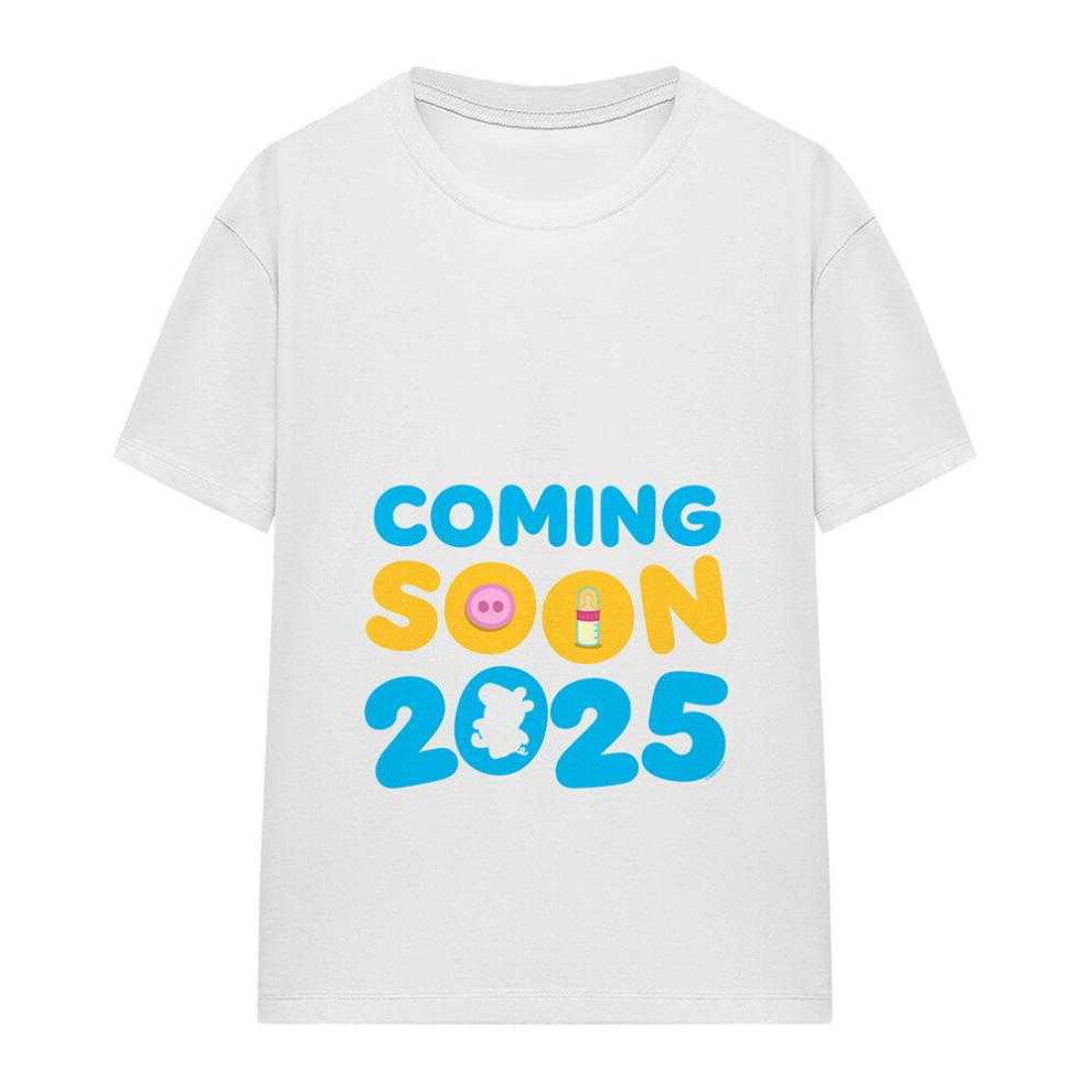 Peppa Pig (Xxl, White) Womens/Ladies Coming Soon 2025 Bump T-Shirt