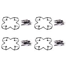 80 Pieces Ensemble de Lames D' Helices avec Housse de Protection D'Helices pour HUBSAN X4 H107 H107C H107D Quadcoptere, Noir + Blanc