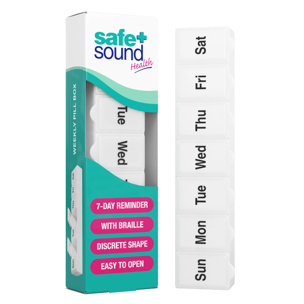 Safe and Sound Mini Pocket Sized 7 Day Pill Box, Pop-open-catch lids - Image 6