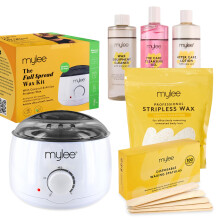 Mylee Professional Complete Waxing Kit with Wax Heater, Hard Wax Beads 500g, App