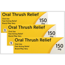 X3 Oral Thrush Relief Antifungal Capsule for Yeast Infection, 150mg, Fast Acting, 1 Tablet, Brand May Vary