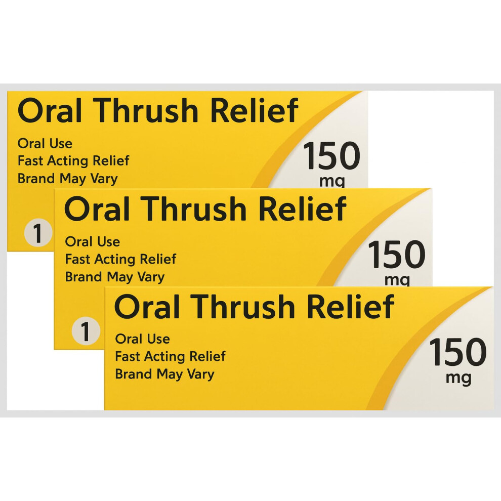 X3 Oral Thrush Relief Antifungal Capsule for Yeast Infection, 150mg,