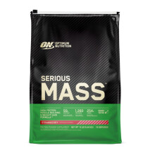 Optimum Nutrition Serious Mass Protein Powder with Creatine, Glutamine, 25 Vitamins and Minerals, Strawberry Flavour, 16 Servings, 5.45KG