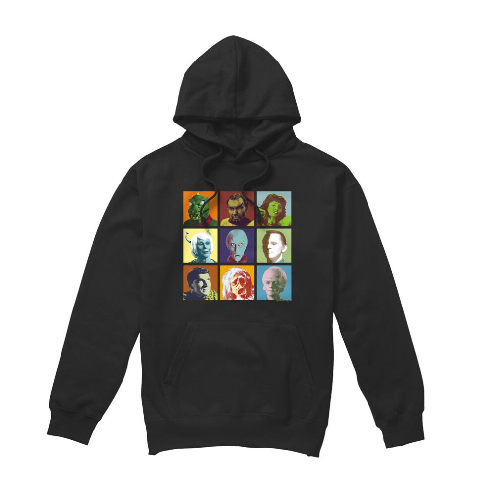 Star Trek (L, Black) Mens Alien Squares Hoodie