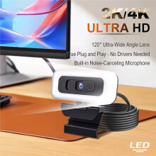 4K 2K Full HD Webcam Portable Auto Focus Webcam Live Streaming Flexible with Microphone Live Broadcast with Light 4K