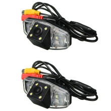 2X Auto Car Rear View Backup Reverse Parking Camera with 4 LED Light for  Accord  EK FD  Fit Jazz