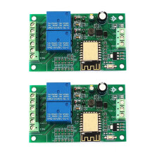 2X ESP8266 ESP-12F WIFI Relay Module 2CH 5V/8-80V Relay Develop Board for IDE