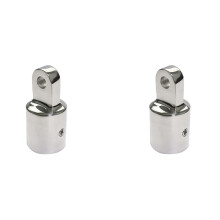 2X Enkele Schroef 316 Rvs 20mm Eye End Cap Bimini Top Hardware Marine Boot Jacht Externe Eye End Canopy Tube End