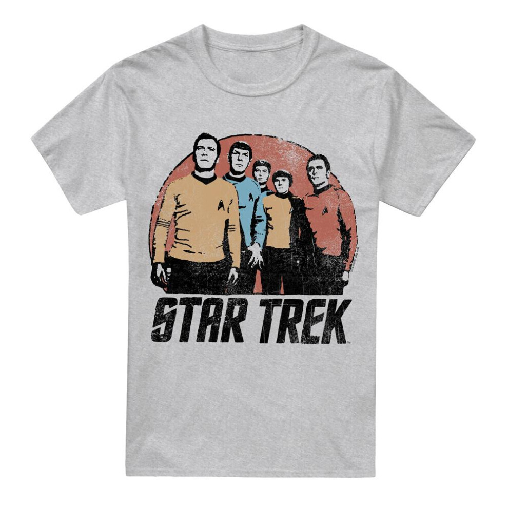 Star Trek (3Xl, Sport Heather) Mens Landing Party T-Shirt Multicoloured