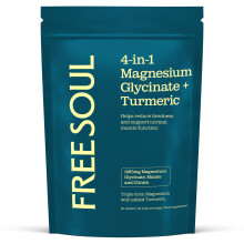Magnesium Glycinate 4-in-1 Complex | 1283mg Bisglycinate, Citrate, Malate & 2000mg Turmeric & Black Pepper | 385mg Elemental High Absorption Magnesiu