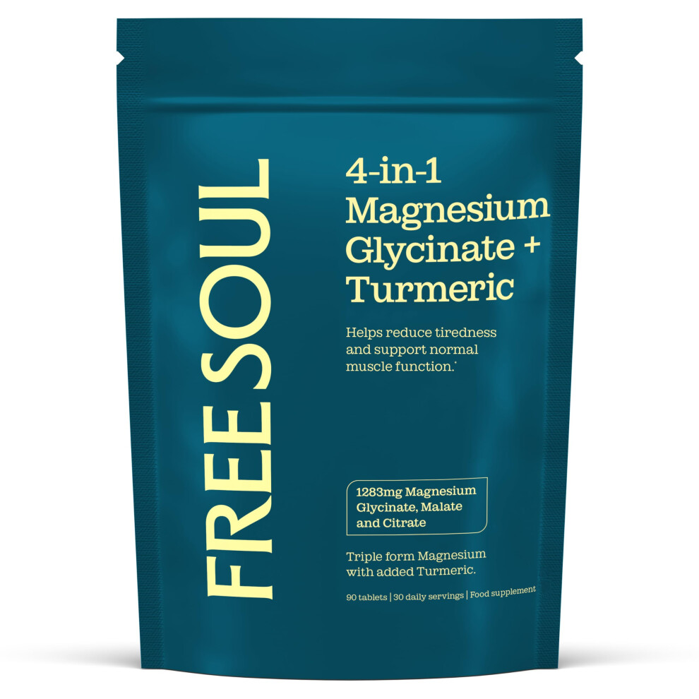 Photos - Vitamins & Minerals Magnesium Glycinate 4-in-1 Complex | 1283mg Bisglycinate, Citrate, Malate & 2000mg Turmeric & Black Pepper | 385mg Elemental